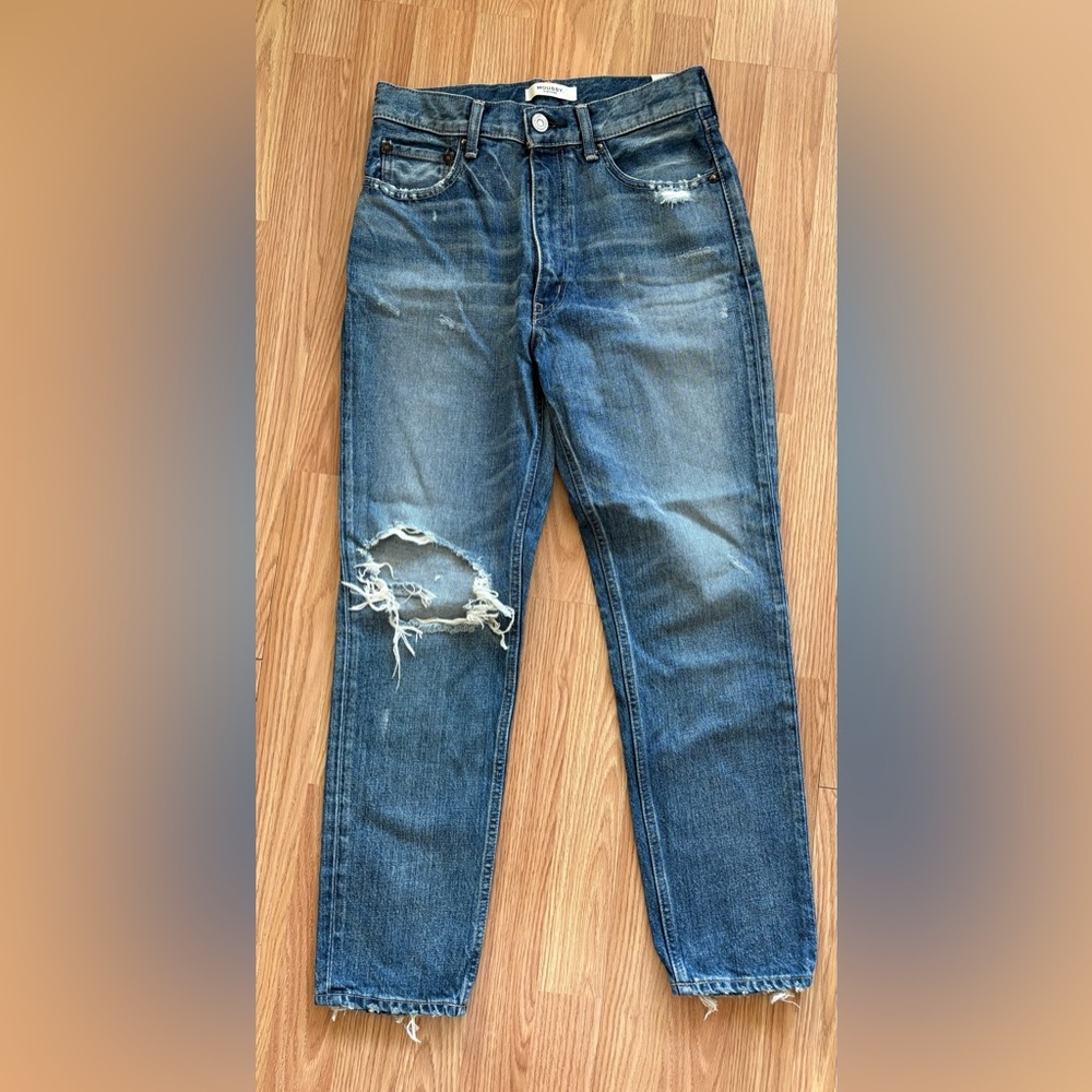 Moussy Classic Blue Ripped Jeans